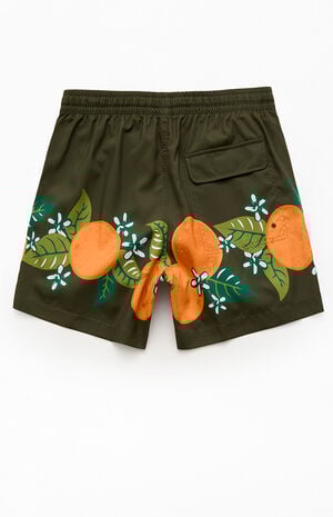 Tropical Orange 4.5" Swim Trunks image number 2