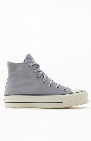 Gray Chuck Taylor All Star Cozy Lift High Top Sneakers image number 2