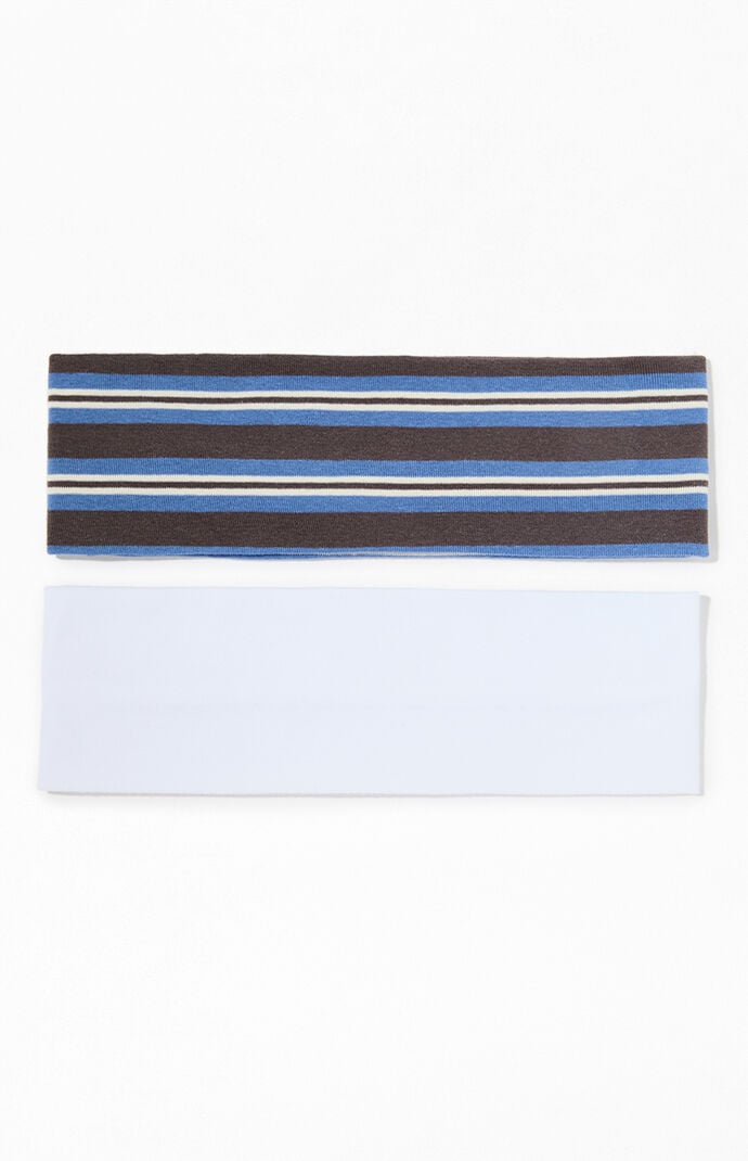 Pacsun 2 Pack Red Striped & Black Headbands