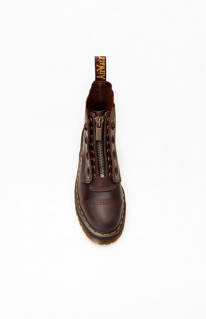 Dr Martens Brown Teacore Sinclair Leather Platform Boots | Pacsun