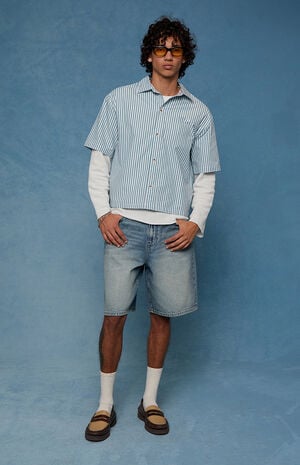 Parker Baggy Jean Shorts Medium Blue Tint image number 2