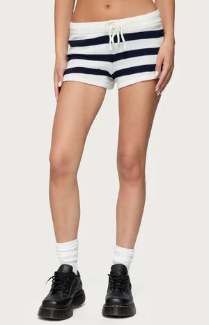 Amaris Striped Knit Shorts image number 1