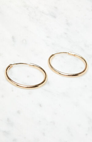 Thin Hoop Earrings image number 2