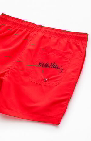 Keith Haring Dog 4.5" Swim Trunks image number 4