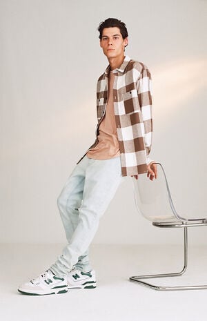 Light Indigo Stacked Skinny Jeans image number 1