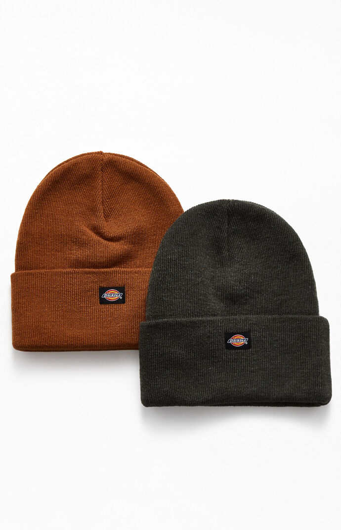 Green & Brown Two Pack Beanies