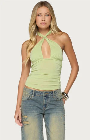 Surrey Knotted Halter Top image number 1