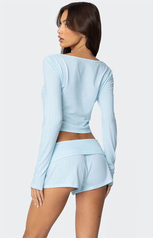 Lucilla Wide Neck Ribbed Top image number 5