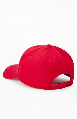 By PacSun Red Coke Twill Snapback Hat image number 3