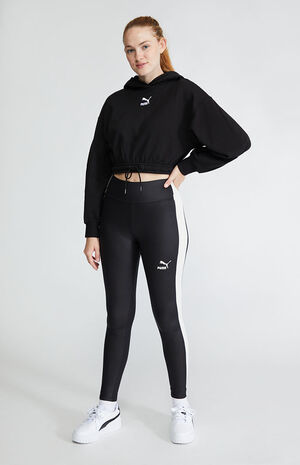 Puma Black T7 Waisted High | PacSun Shiny Leggings