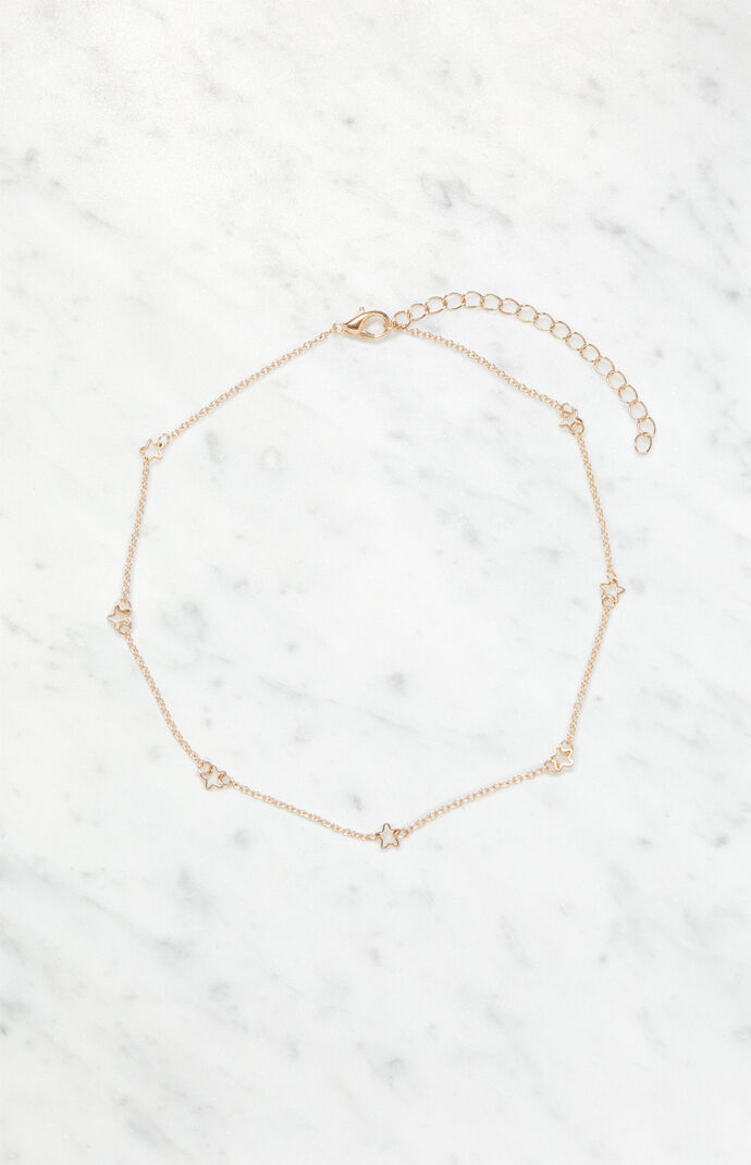 Sideways Hollow Star Necklace