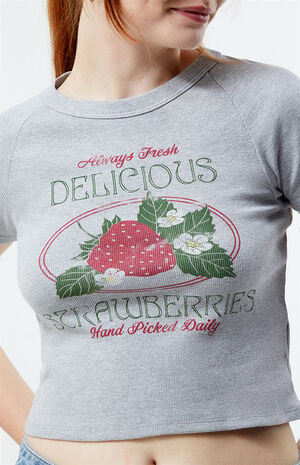 Strawberry Ribbed Raglan T-Shirt image number 2