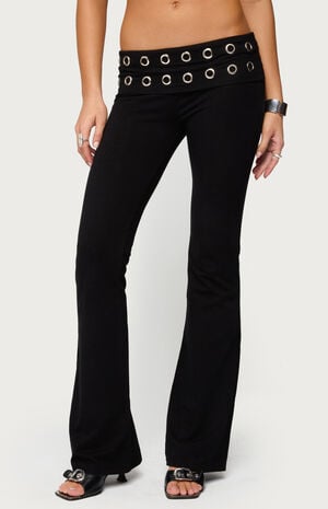 Nairobi Grommet Foldover Flare Leggings image number 1