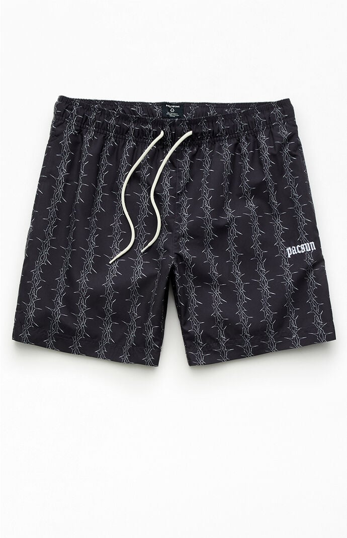 Pacsun Vertical Thorn 6.5" Swim Trunks