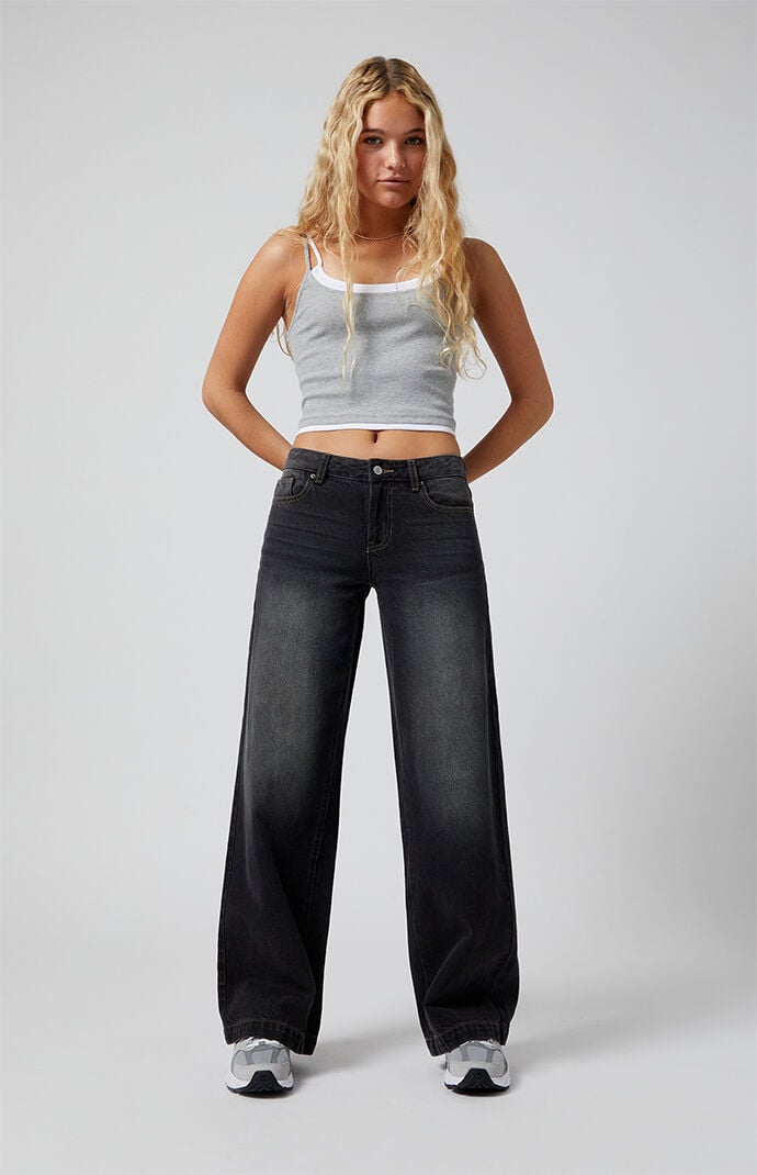 【使い勝手の良い】 PacSun Casey PacSun | Black Jeans Baggy Rise Low パンツ