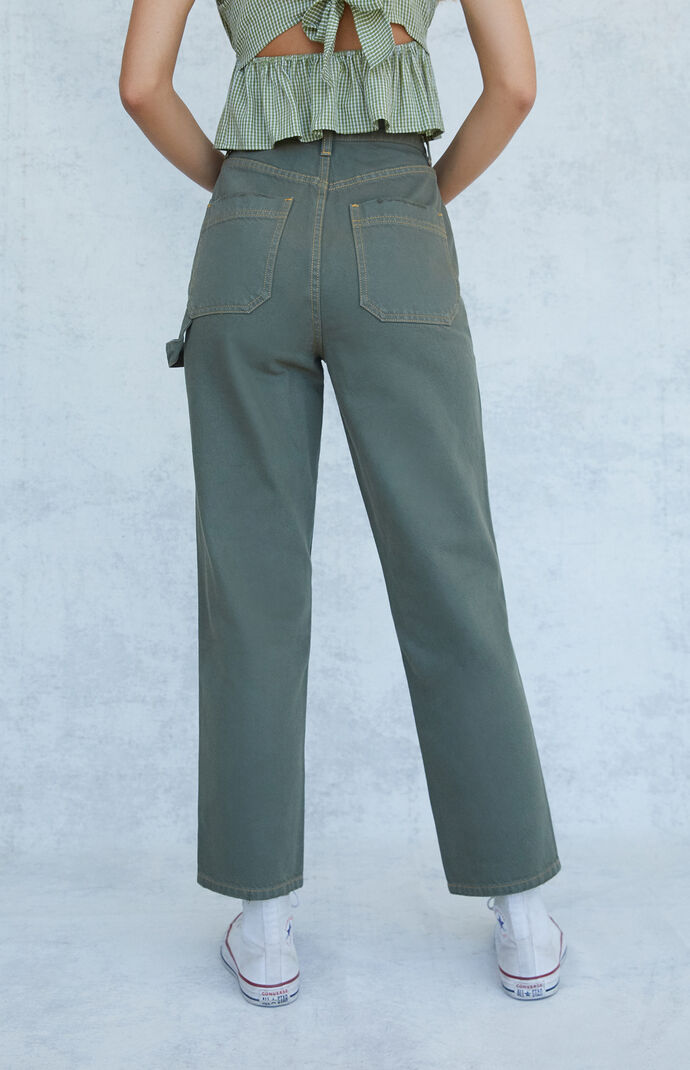 Eco Olive Workwear Carpenter Pants