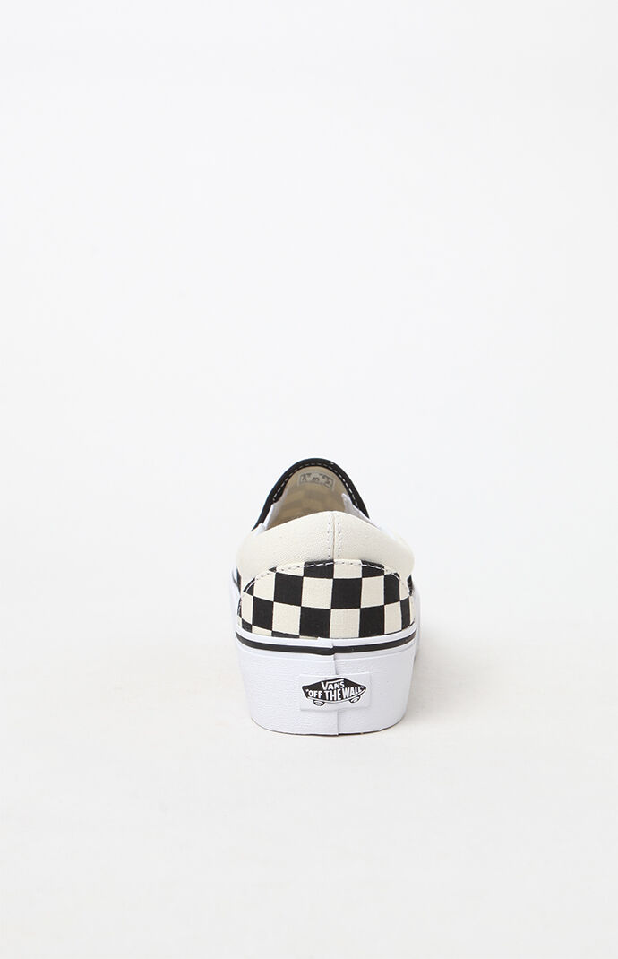 Women's Checkerboard Slip-On Platform Sneakers