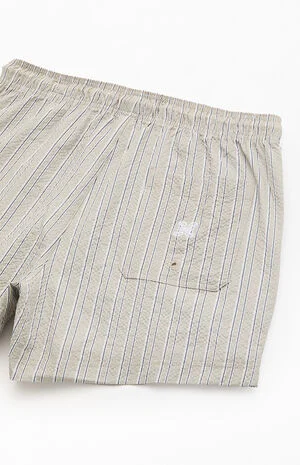 Sunset Striped Seersucker 4.5" Swim Trunks image number 4