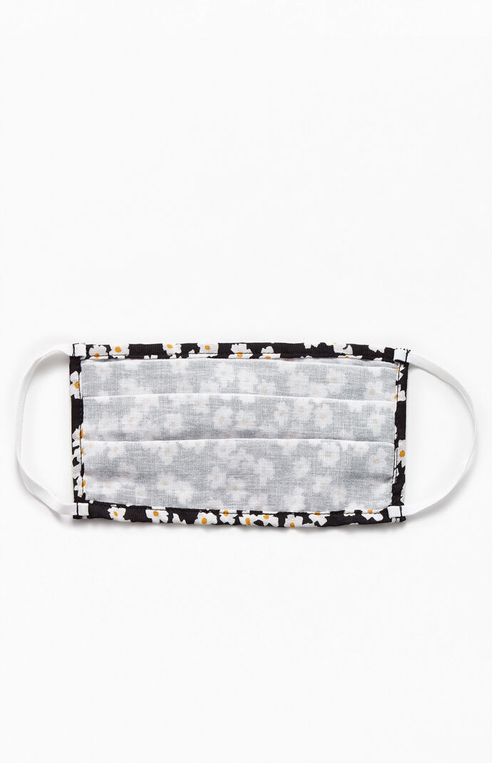 Black Floral Face Mask