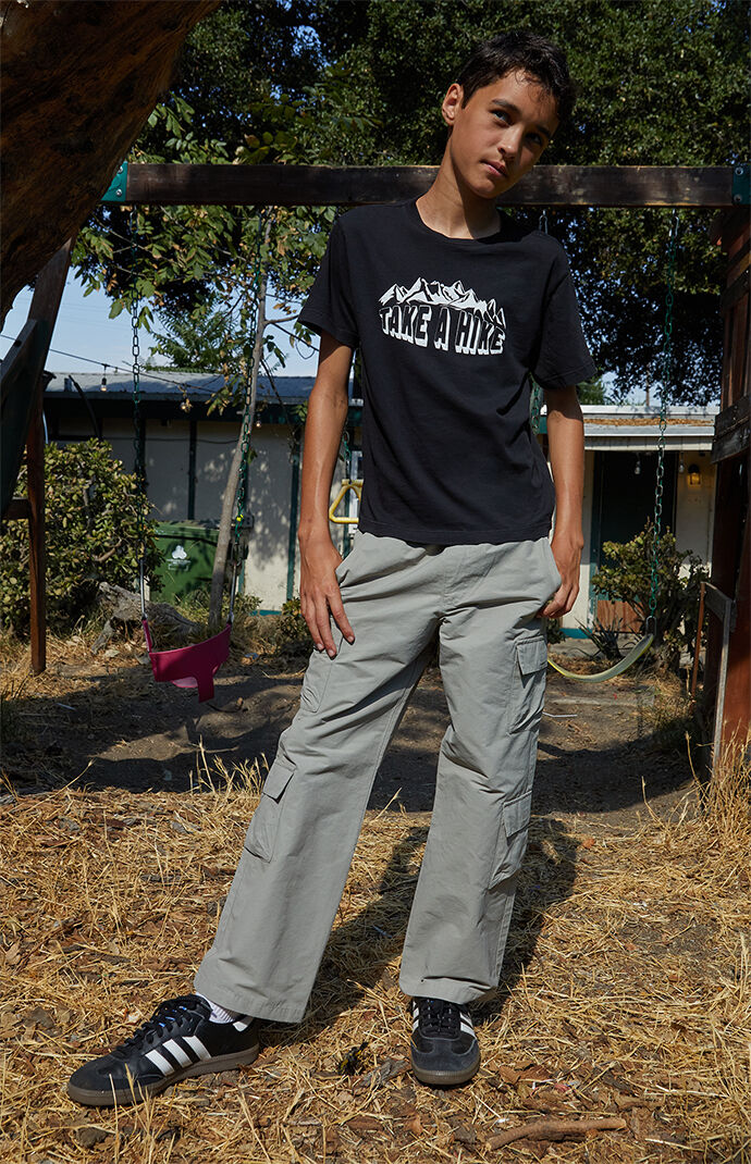 PacSun Kids Stretch Sage E-Waist Porter Baggy Cargo Pants