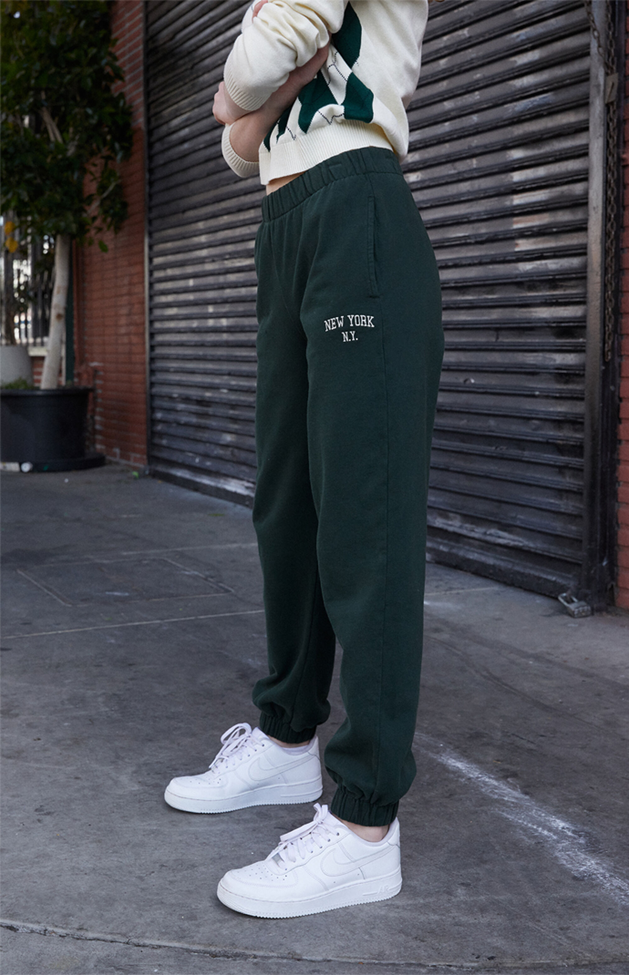 John Galt Green New York Sweatpants PacSun