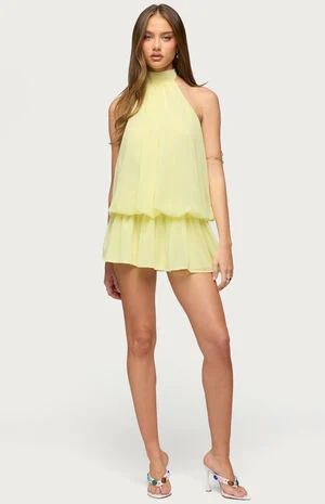 Kortney Chiffon Mini Dress image number 1