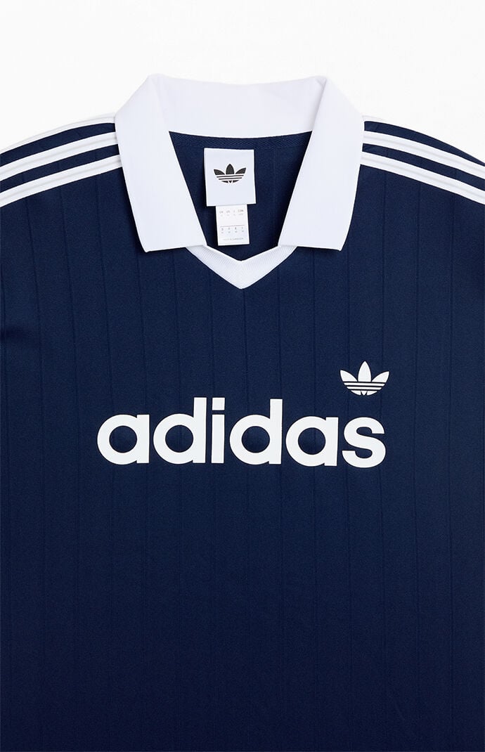 adidas Navy Drop Needle Short Sleeve Jersey | Pacsun