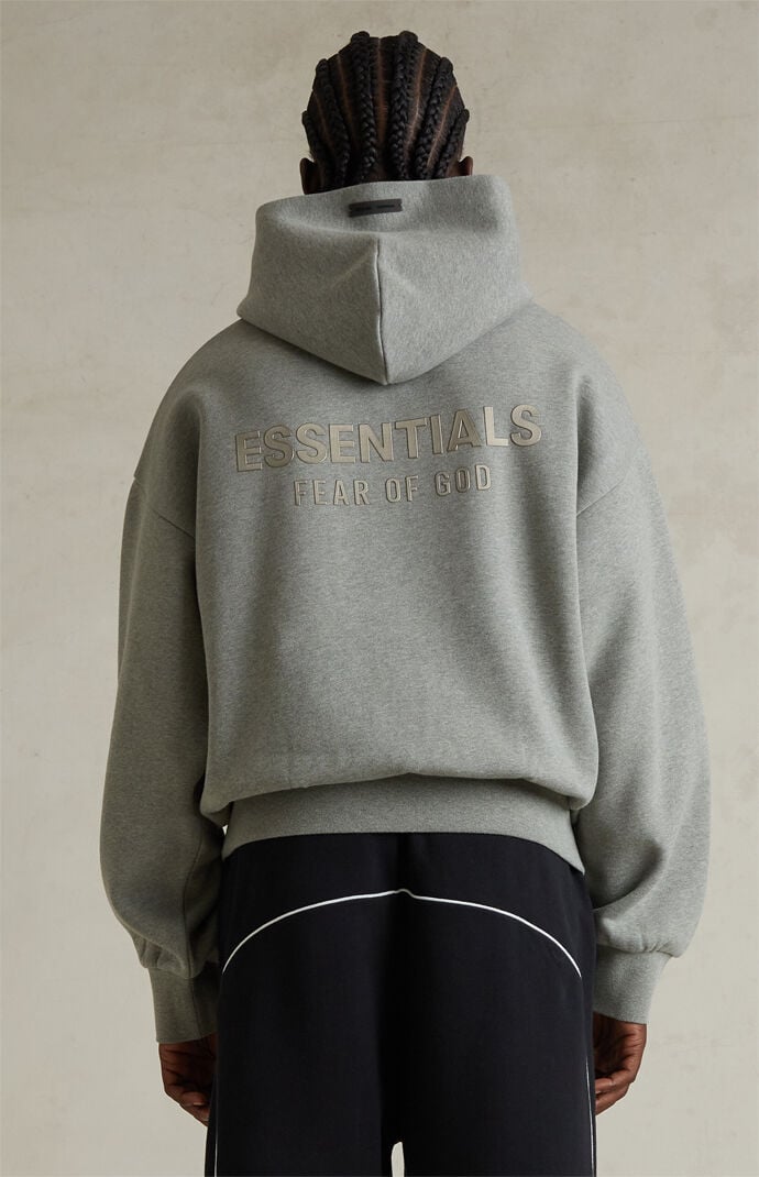 Fear of God ESSENTIALS Concrete Heather Classic Fleece Hoodie