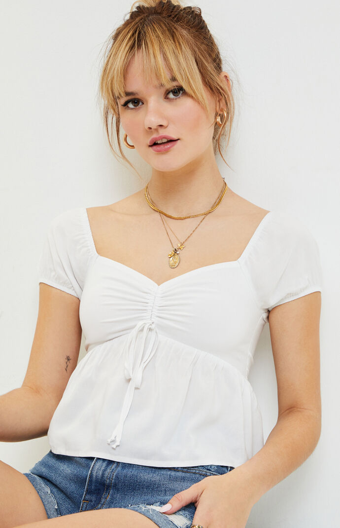 Cinched Babydoll Top