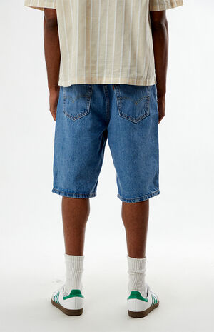 Medium Indigo 469 Loose Fit Denim Shorts image number 3