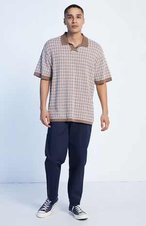 PacSun Brown Woven Polo Shirt | PacSun