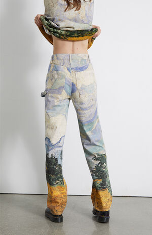 x PacSun Van Gogh Wheat Field With Cypresses Carpenter Pants image number 4