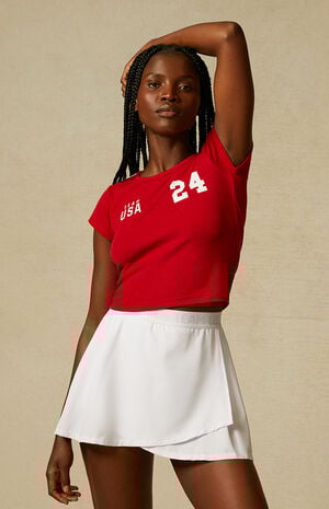 PAC WHISPER Active Team USA Sport Mini Skort image number 1