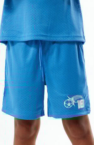 All Stars Light Blue Mesh Soccer Shorts