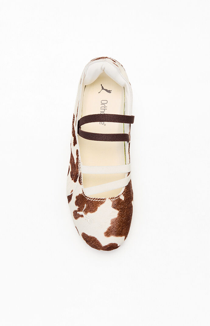Puma Women's Speedcat Cow Print Ballet Flats