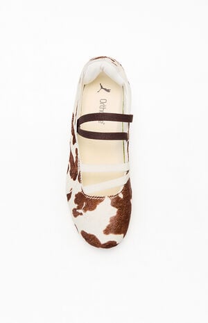 Women's Speedcat Cow Print Ballet Flats image number 5