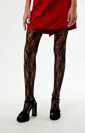 Black Lace Tights image number 3