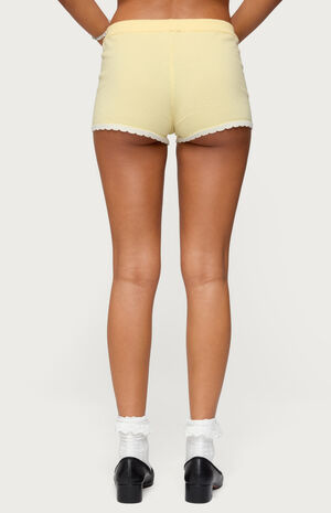 Leila Scalloped Knit Shorts image number 3