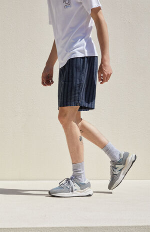 Blue Linen Volley Shorts image number 4