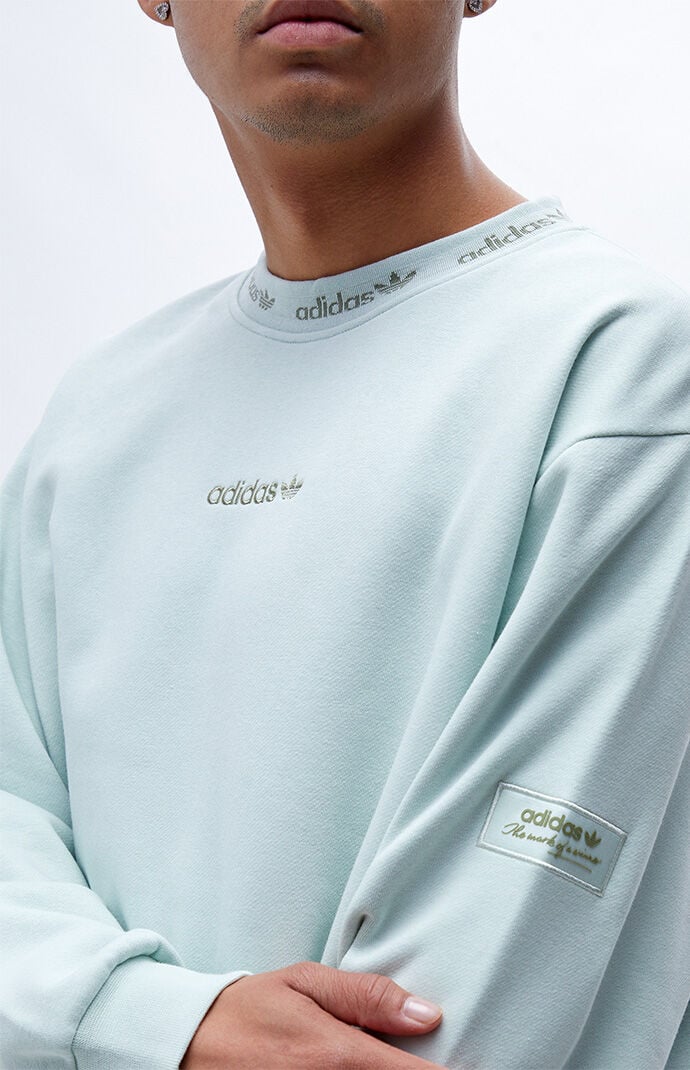 adidas Trefoil Linear Crew Neck Sweatshirt PacSun