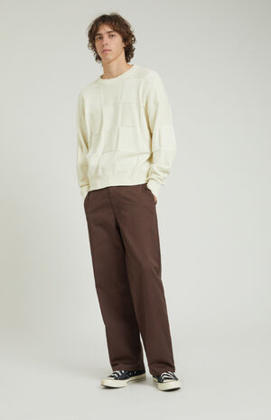 Brown Baggy Chino Pants image number 4