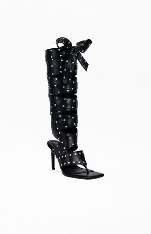 Women's Sodalite Black Stiletto Sandals image number 2