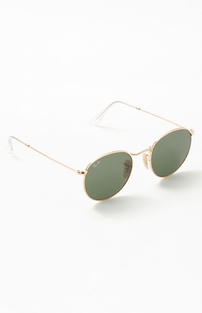 Round Metal Flat Lens Sunglasses