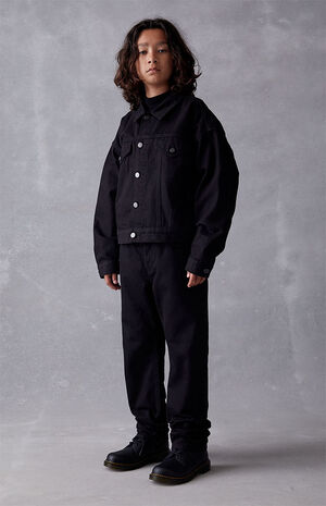 Essentials Jet Black Denim Jacket image number 5