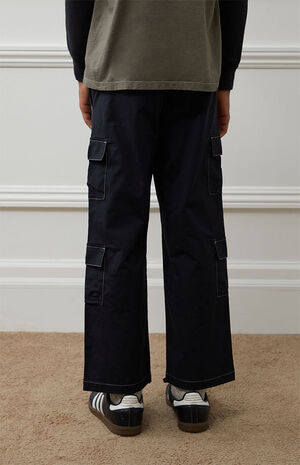 Black Baggy Cargo Pants image number 5