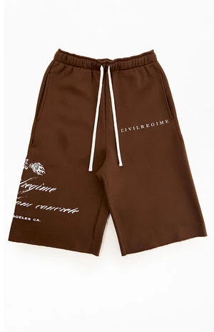 Brown RFC Lounger Fleece Sweat Shorts image number 1