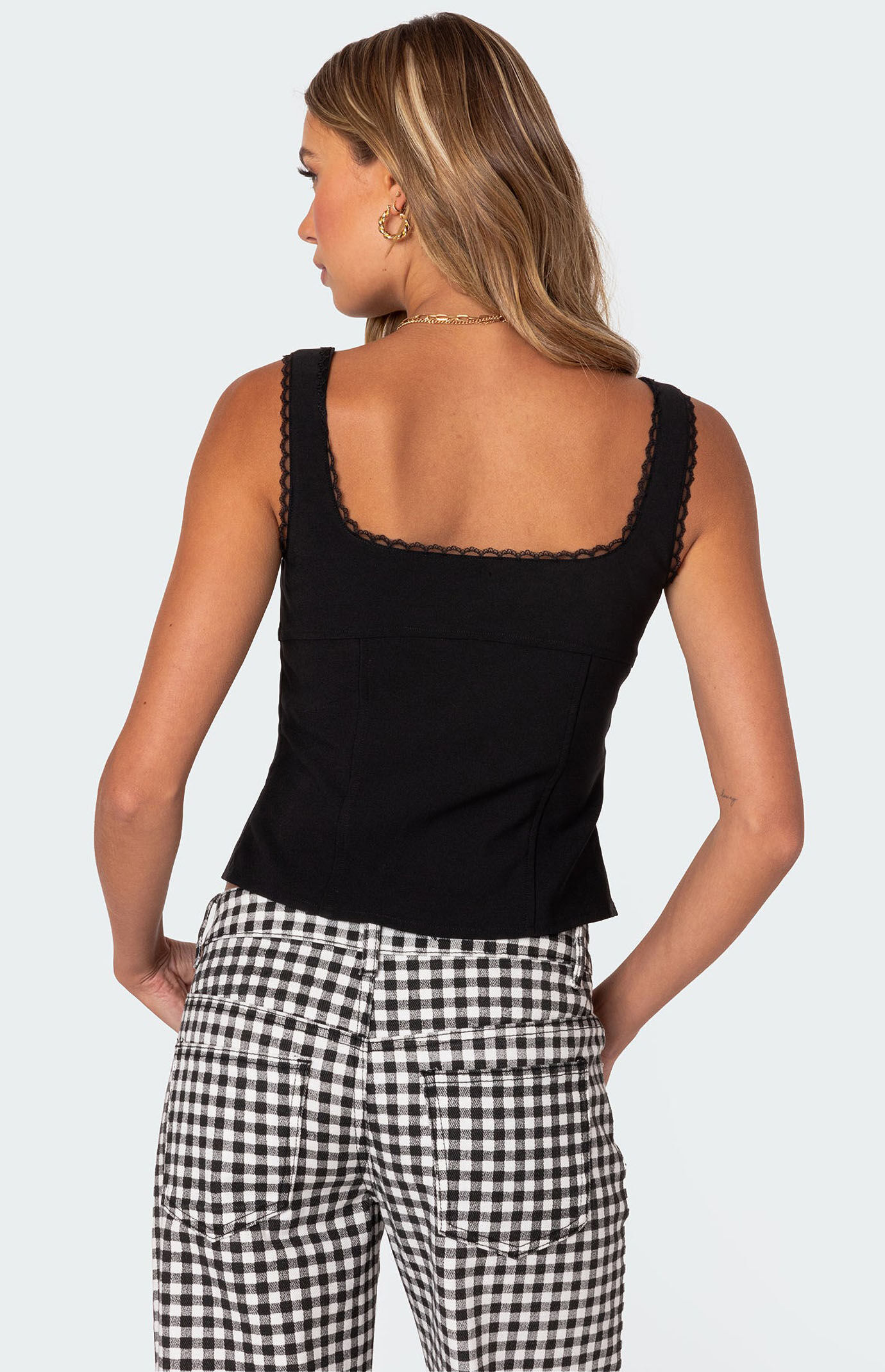Edikted Odette Split Front Tailored Top | PacSun