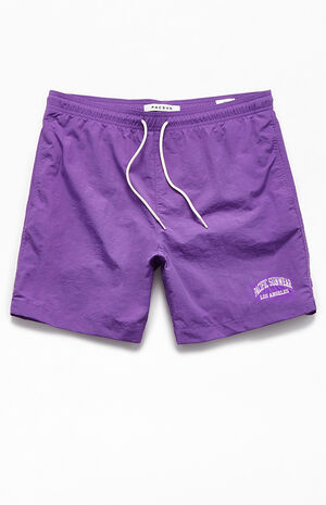 Collegiate Solid Swim Trunks image number 1