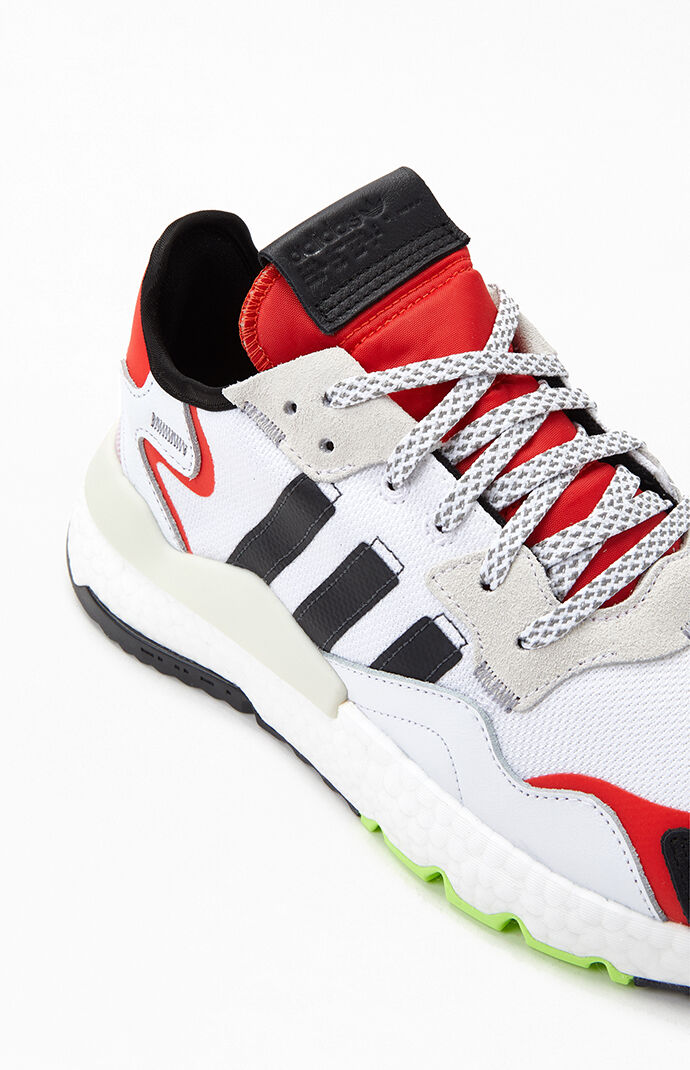 nite jogger white red