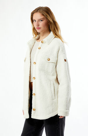 Overlander Solid Button Front Fleece Jacket image number 3